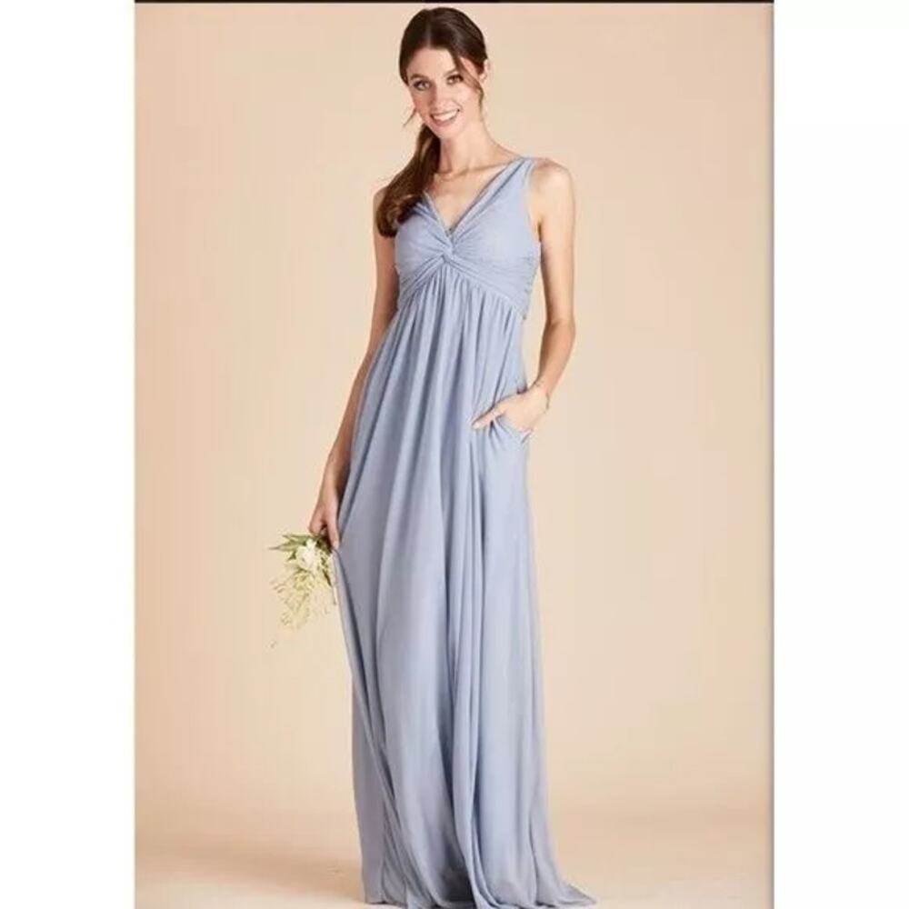 NEW Birdy Grey Lianna Bridesmaid Wedding Dress Dusty Blue Size Medium M